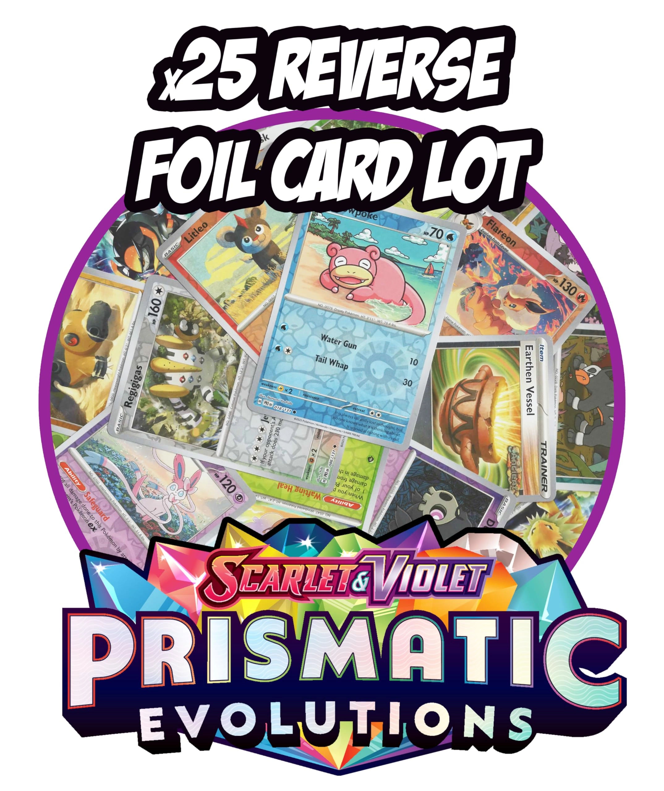 Random Reverse Foil Single Cards - English 25pcs