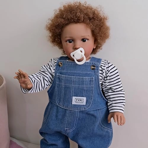 Pippa Reborn Baby Doll - 26 inch Cotton Vinyl Hand-rooted Curly Hair Ages 3+