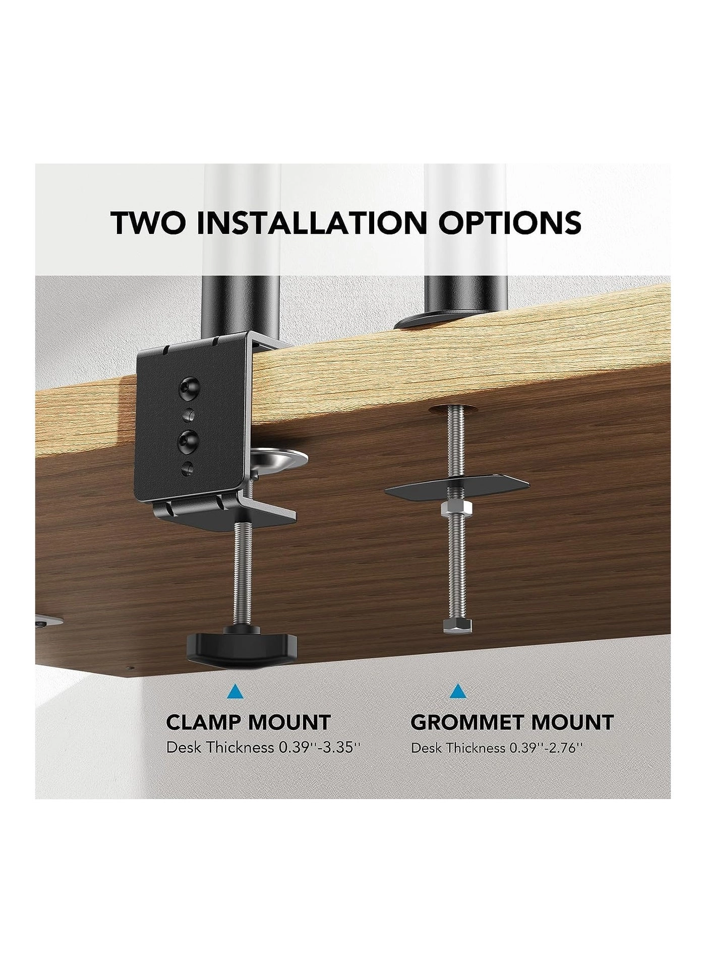 Single Monitor Arm Mount - 38 in 75x75mm 100x100mm