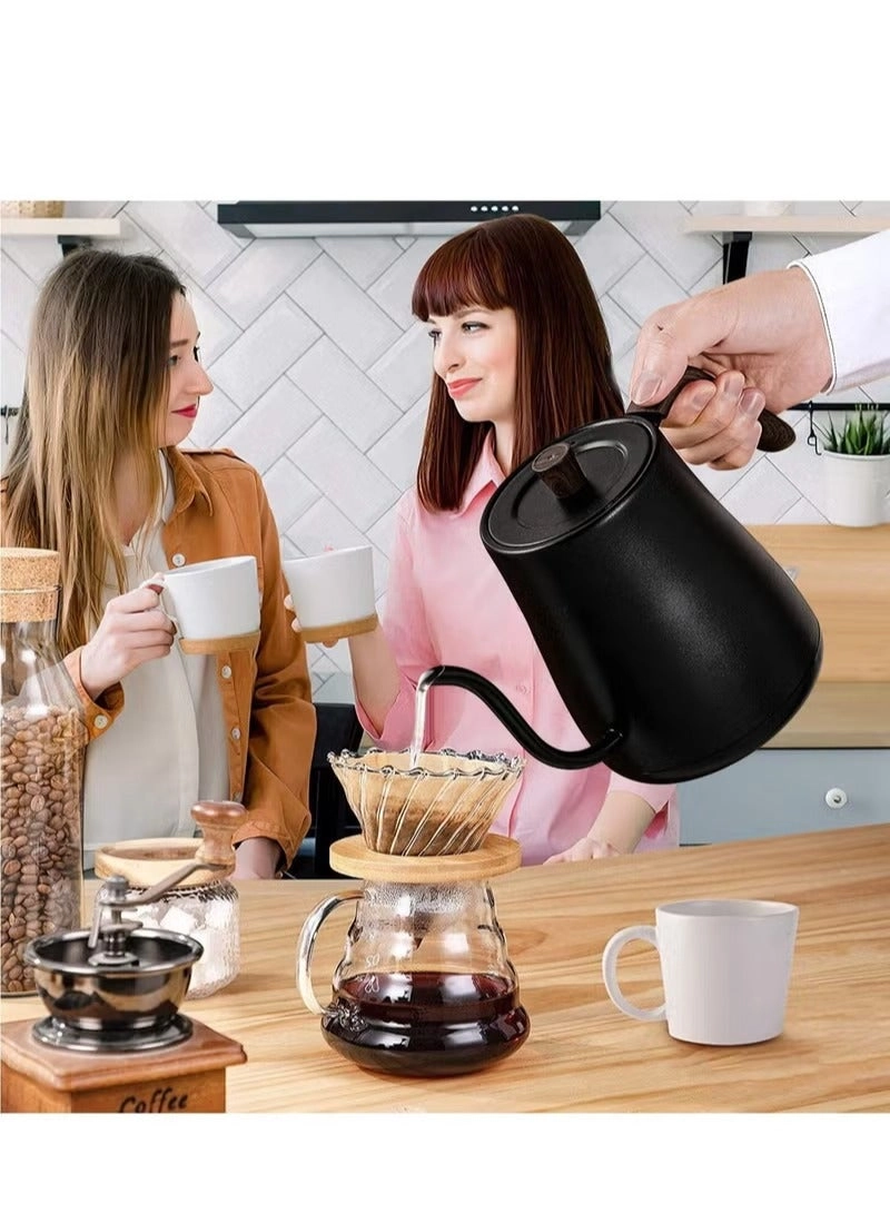 Gooseneck Electric Kettle 1L Black