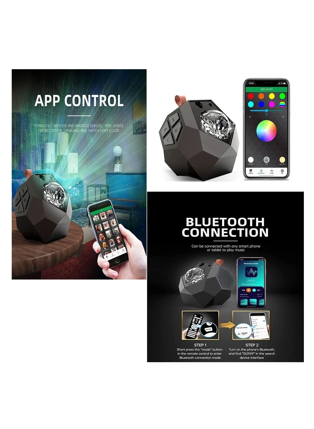 Galaxy Projector Quran Speaker SQ959 - Multicolour