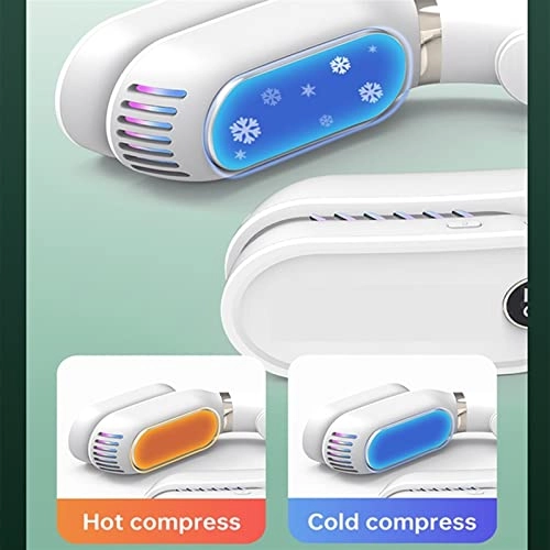 Portable air conditioners Mini Hanging Cooling Neck Massager Cooler Heater Portable Air Conditioner - White Wearable Fan