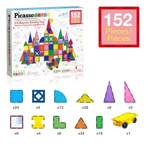 Magnetic Tiles - 152pcs Expansion Pack