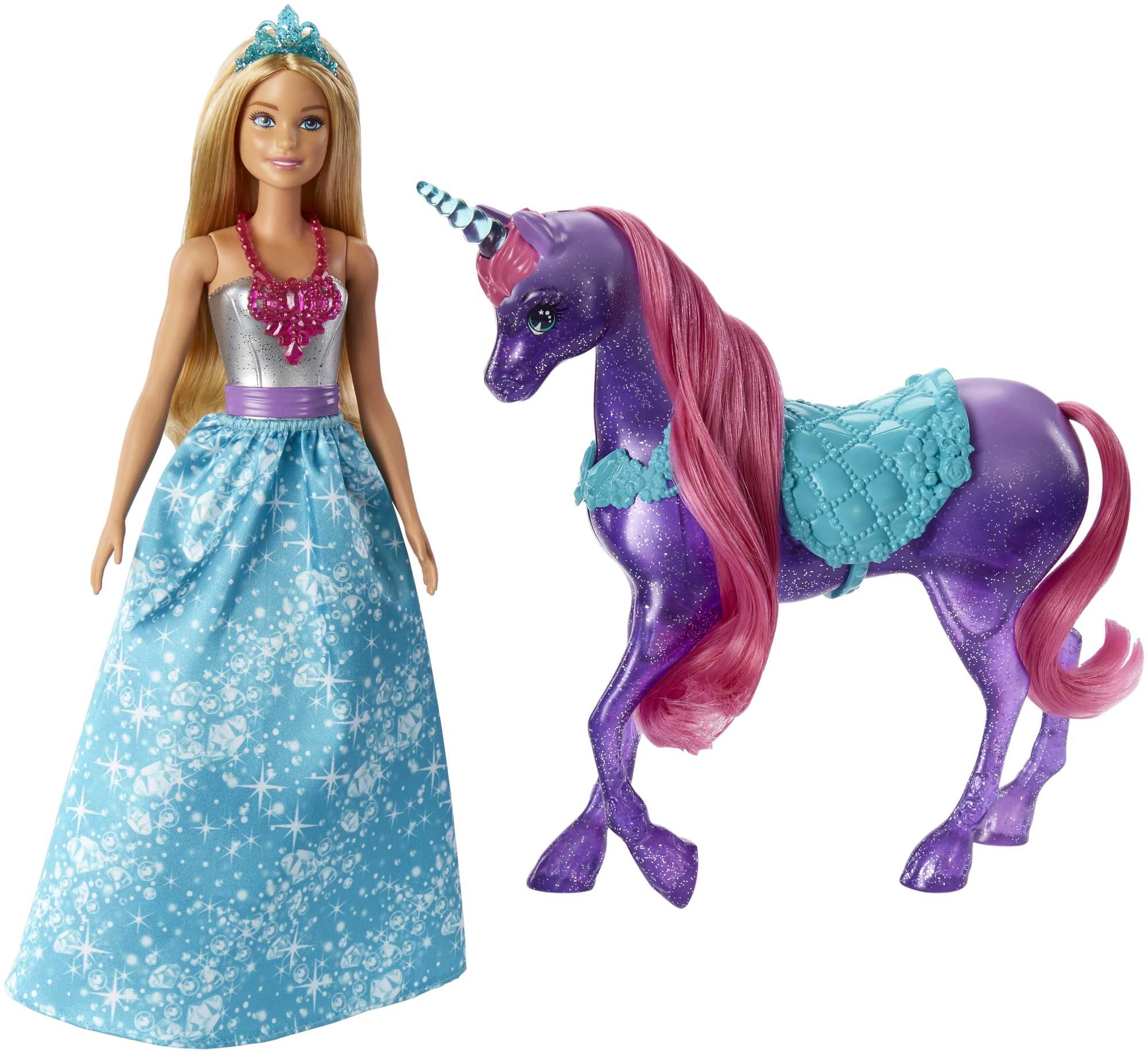 Barbie Dreamtopia Magical Lights Unicorn - Rainbow Mane Lights & Sounds Ages 3+
