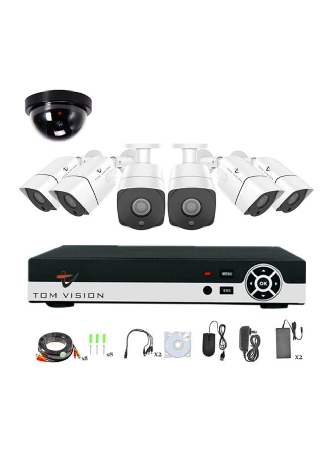 8CH 1080N AHD DVR + 1080p Bullet Camera - 8PCS + 1TB Hard Disk