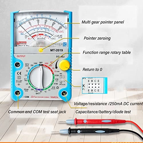 Pointer Multimeter - Overload Protection ABS Housing Battery Test