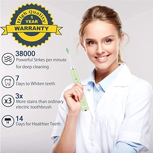 Sonic Electric Toothbrush - 5 Modes 3 Brush Heads