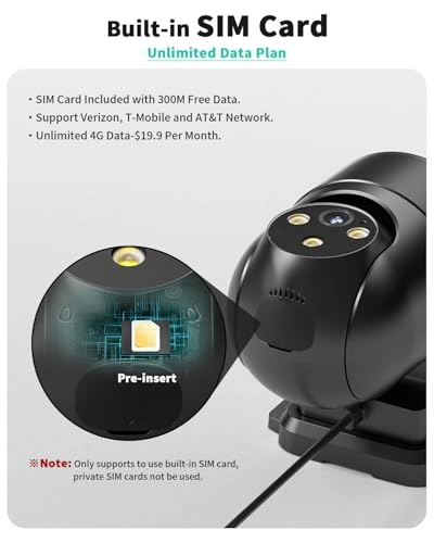 4G LTE cellular security camera 2K