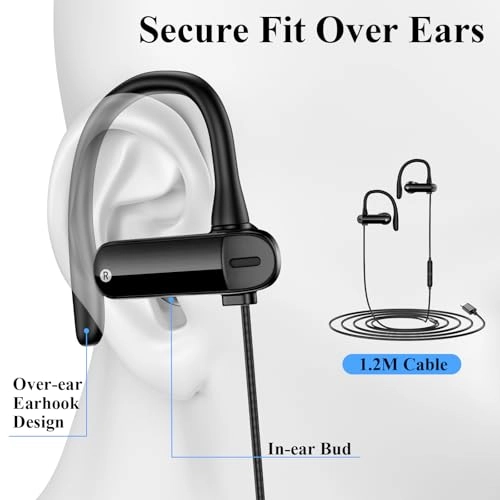 USB C Headphones - Wired Earbud