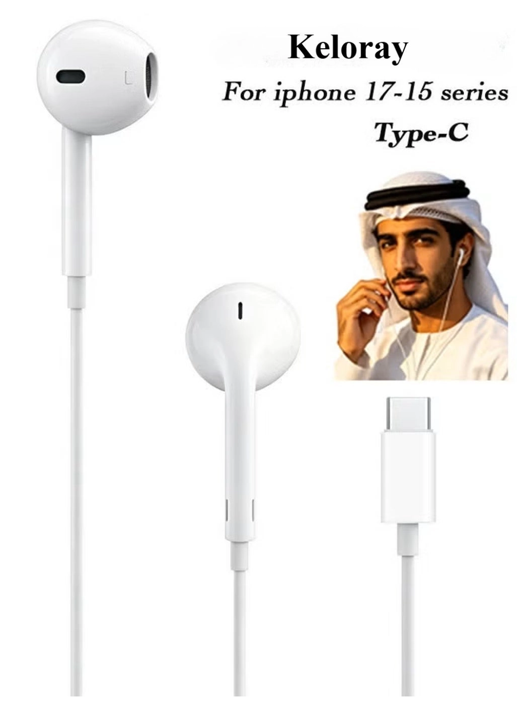 keloray USB C Headphones Wired Earbud