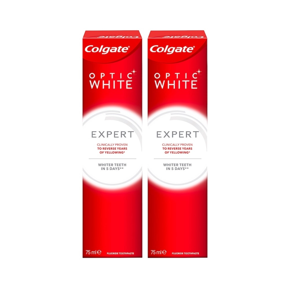 Optic White Expert Whitening Toothpaste 2 x 75ml