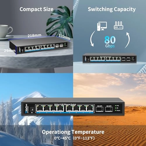 10 port Unmanaged | 8X2.5G+2X10G SFP 10-Ports