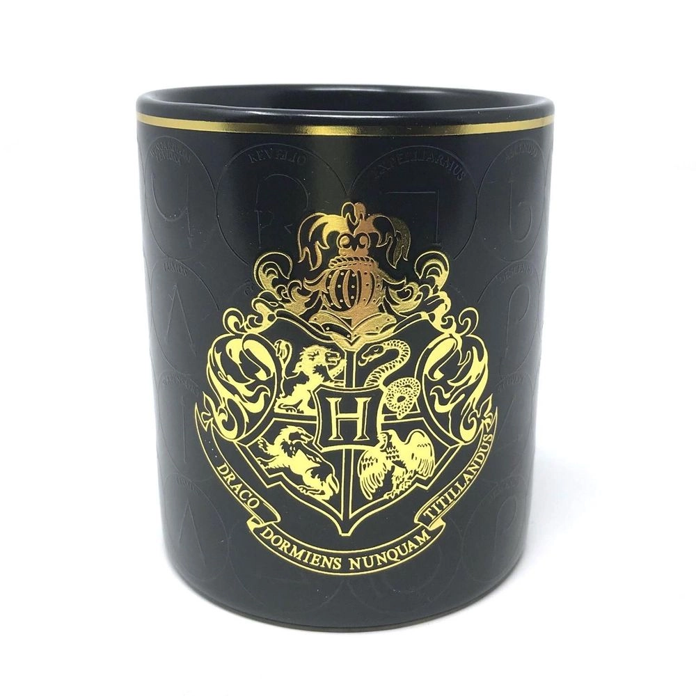 GWCC Harry Potter Hogwarts Mug - Gold Foil Embossed 3D Logo - 250 ml