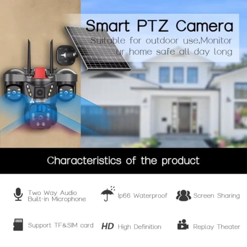 5MP 4G SIM Solar Powered Security Camera