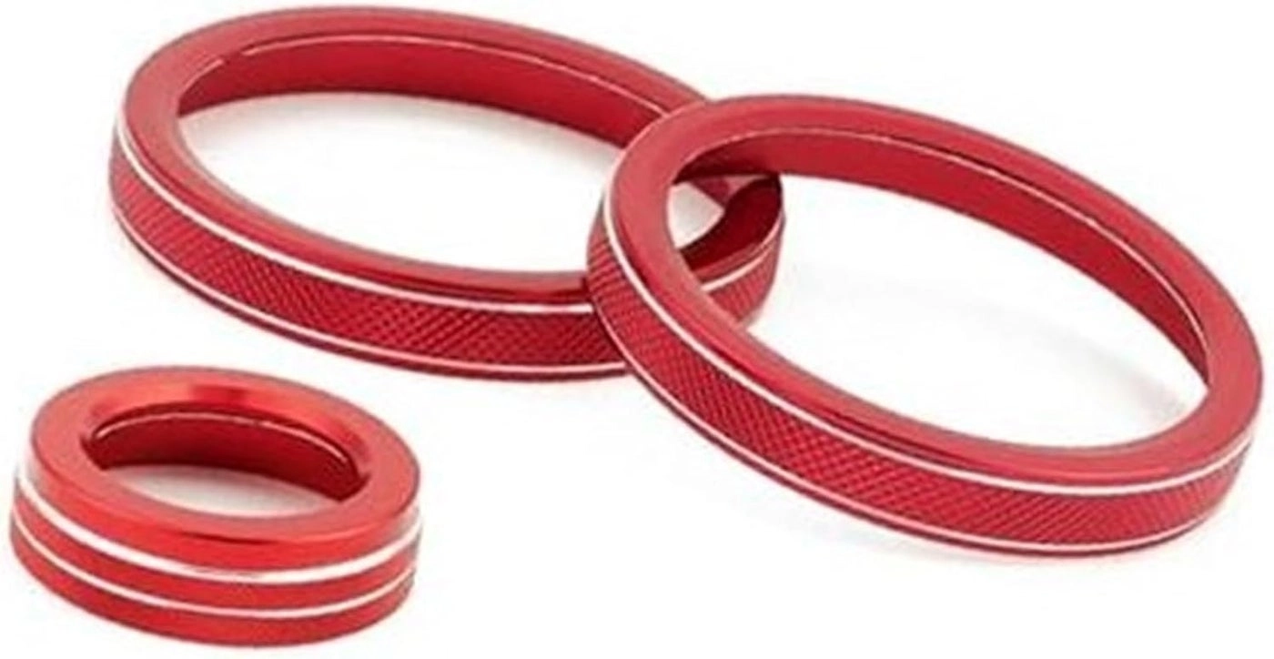 Vuzmode Multimedia Button Covers - Red Aluminum Alloy