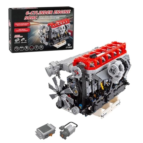 Inline 6-Cylinder SOHC Turbocharged Engine Building Blocks Set - 2013 pcs
