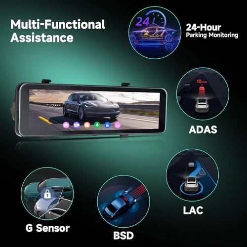 Dashcam - 4K (3840 x 2160 pixels) + 1080p (1920 x 1080 pixels)