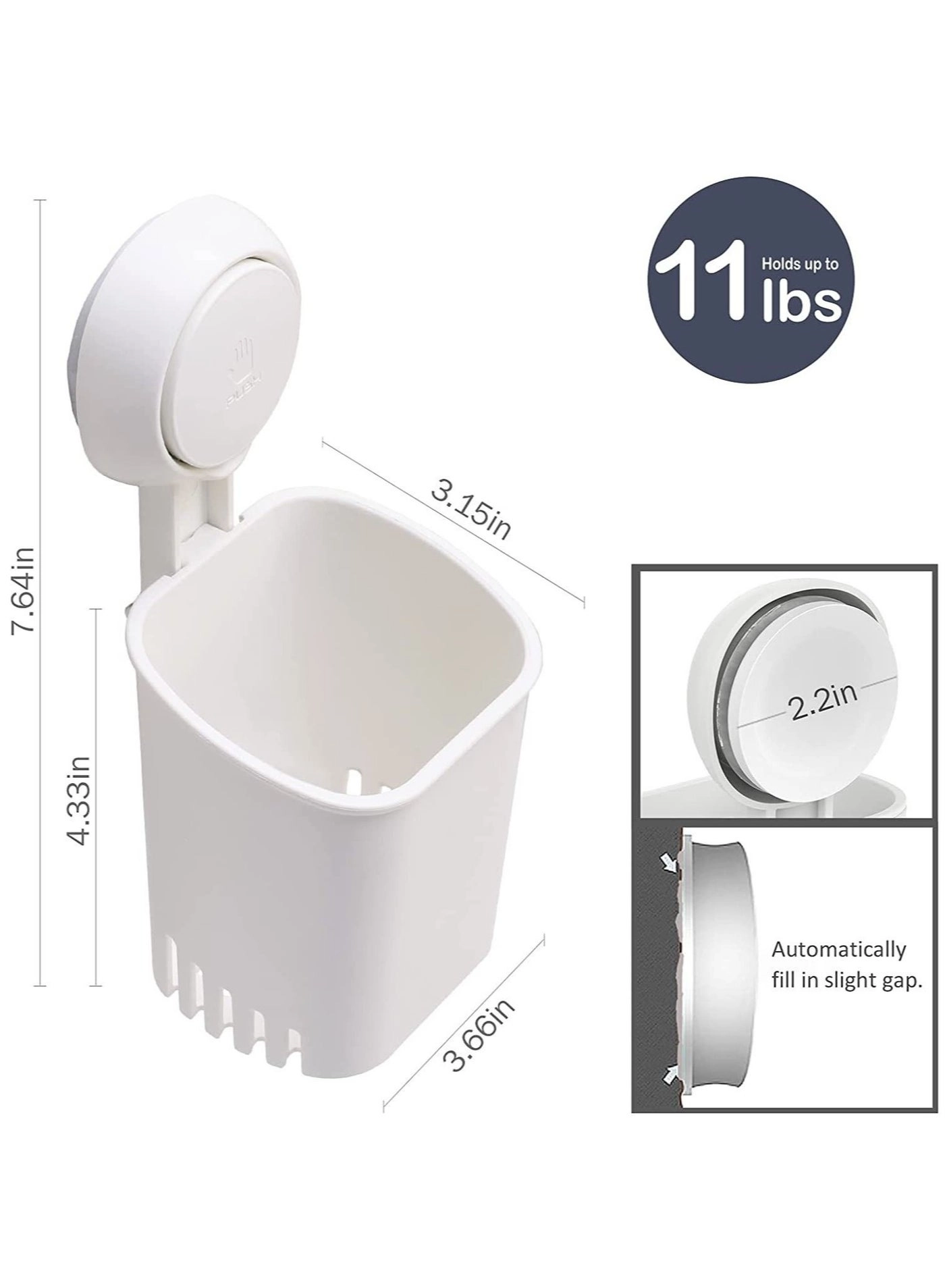 Suction Cup Toothbrush Holder - Drill-Free Wall Mounted Waterproof
