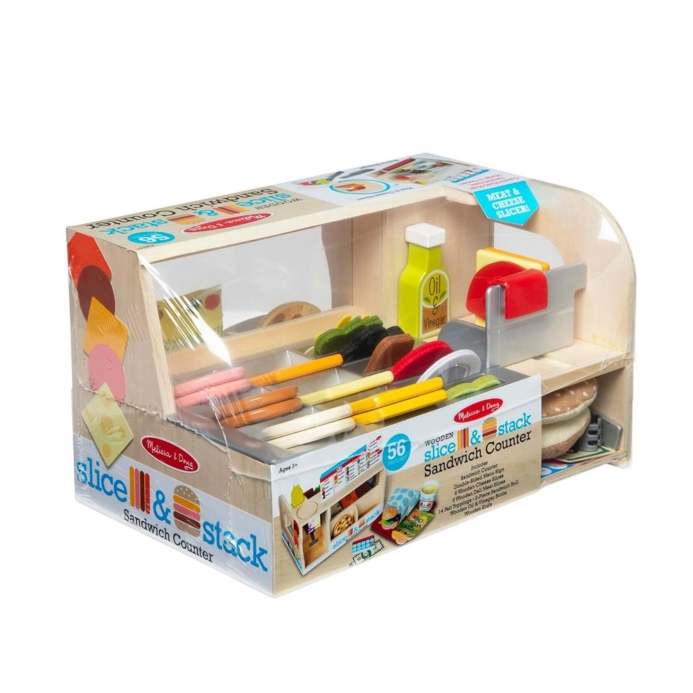 Slice & Stack Sandwich Counter Pretend Playset - 56 pcs (622-MD31650)