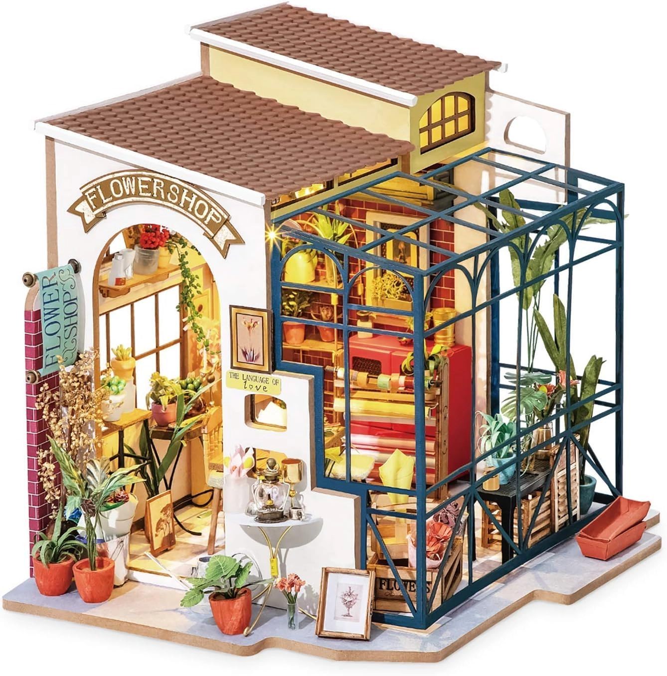 DIY Miniatures Dollhouse Kit - Emily's Florist 1/24