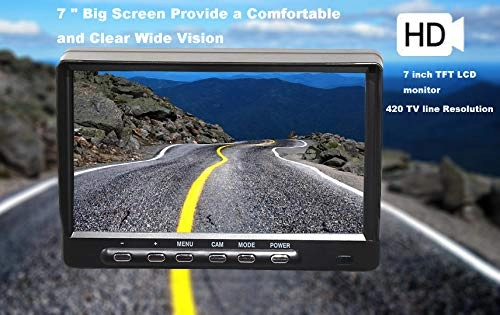 3rd Brake Light Reversing Parking Backup Camera Kit - Night vision + 7' TFT LCD Monitor