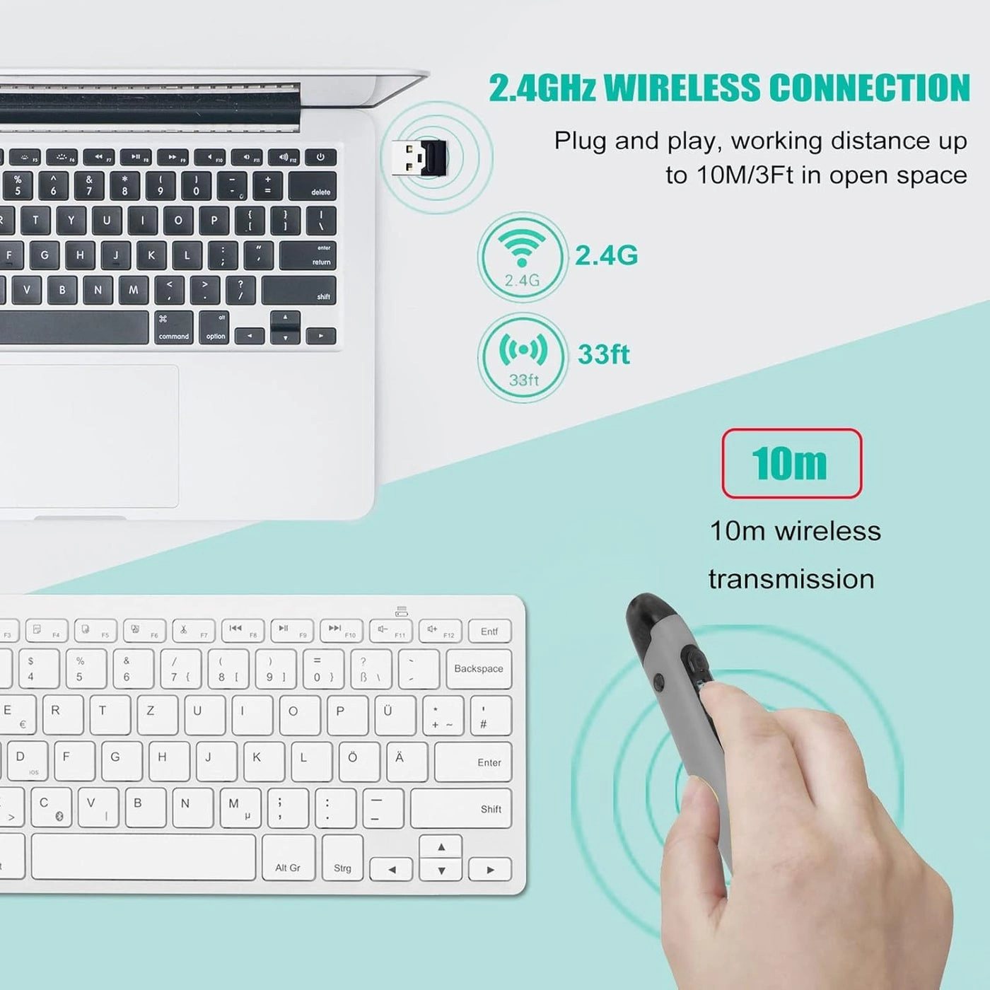 Wireless Pen Mouse - 2.4G Dual Mode