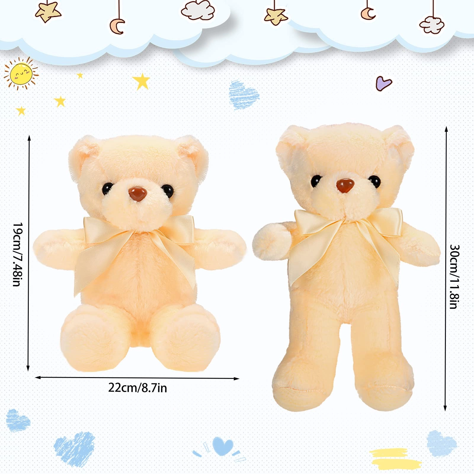 Teddy Bears - 10 Pcs 12 Inch