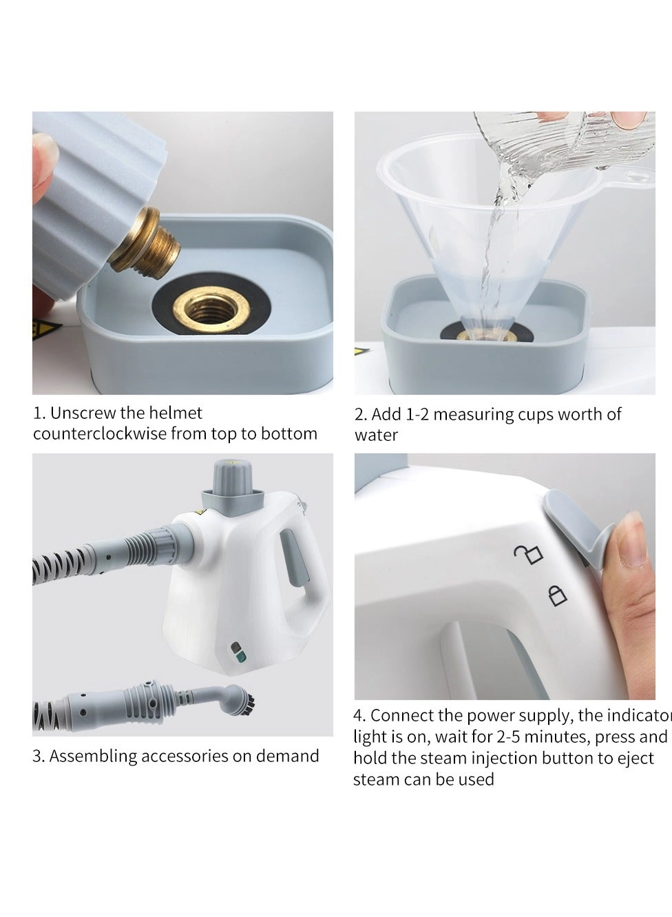 Handheld Pressurized Steam Cleaner - 3.0bar 350ml