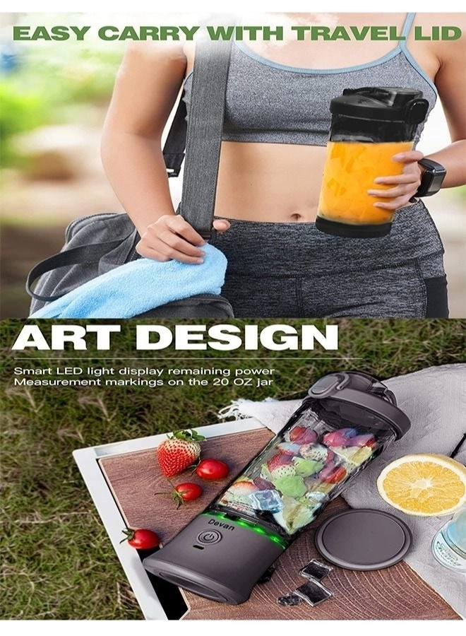 Portable Blender - USB Rechargeable BPA Free Travel Lid