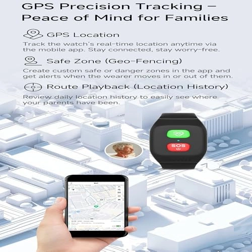 Fall Detection Smart Watch 40.5mm ABS + Silicone