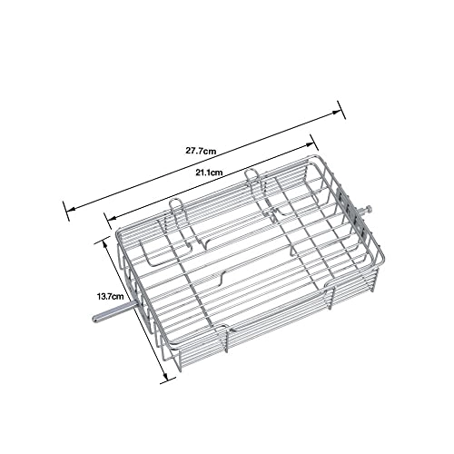 BBQ Needle - 5-piece stainless steel + Grilled Rack + Steamer + Fry Pan + Rotary Cage
