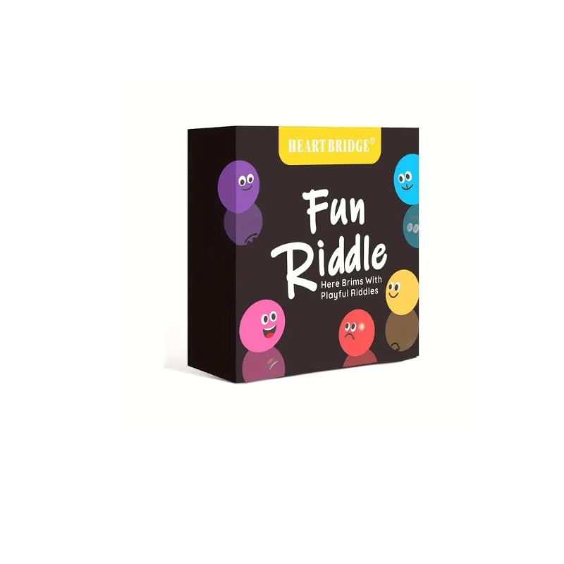 Fun Riddle Card Game - 50 Cards Black With Multicolor Characters