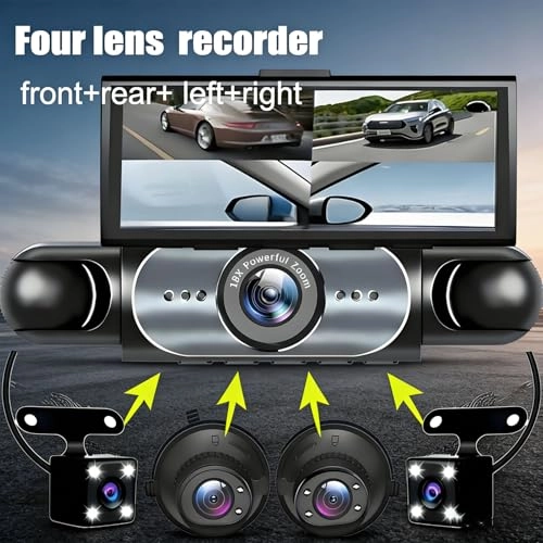 4 Channel Car Dashcam - 1080P