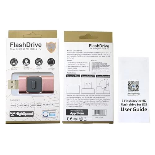 USB 3.0 Flash Drive - USB/Lightning/Type C 64GB