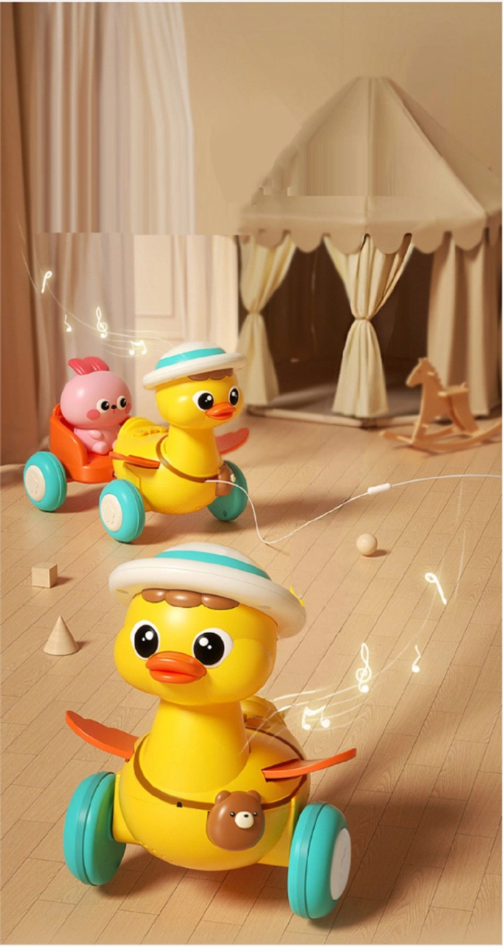 Musical Duck Pull-Along Toy - Suitable for 12 months & above