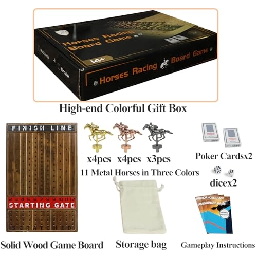 Horse Racing Board Game - Solid Wood Luxury Edition
