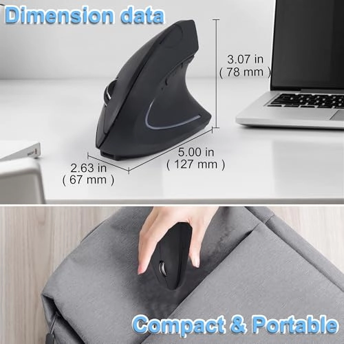 Vertical Mouse - USB+Bluetooth+Wired