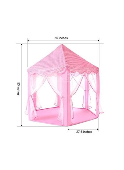 Hexagon Princess Castle Tent - 140x135x70centimeter