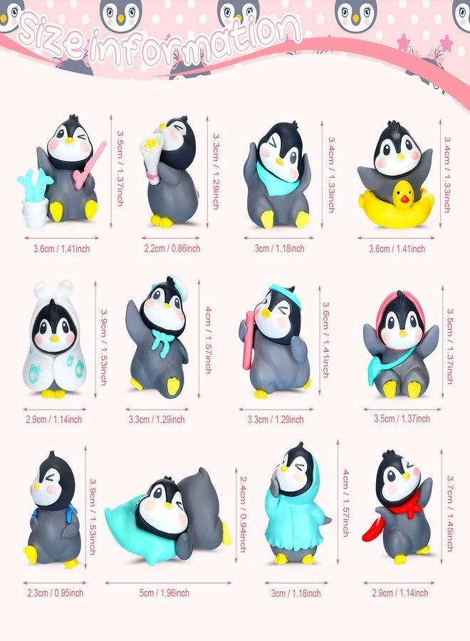 Mini Penguin Figurines - 24 Pieces Birthday