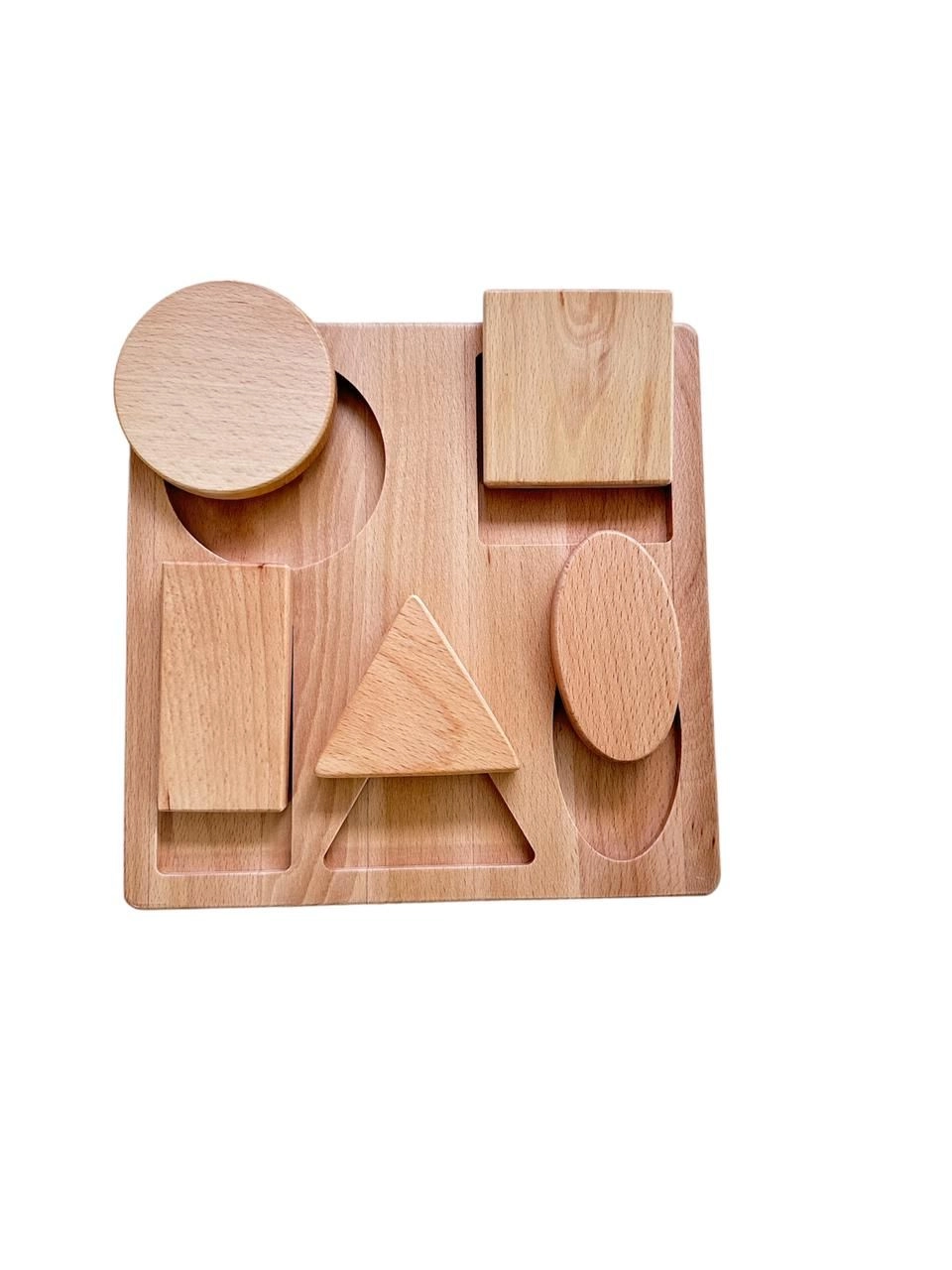 Wooden Shapes Board - Suitable for 12 months and above 6 Pcs