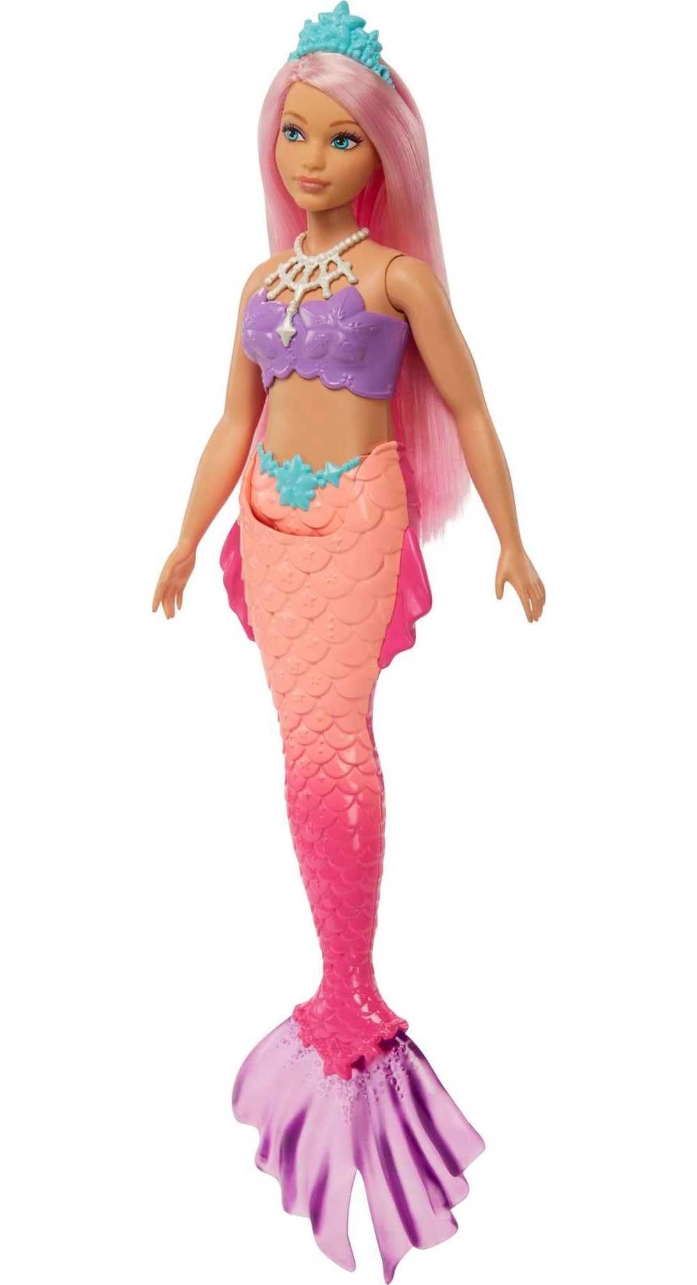 Barbie Dreamtopia Mermaid Doll - Curvy Pink Hair Ages 3+