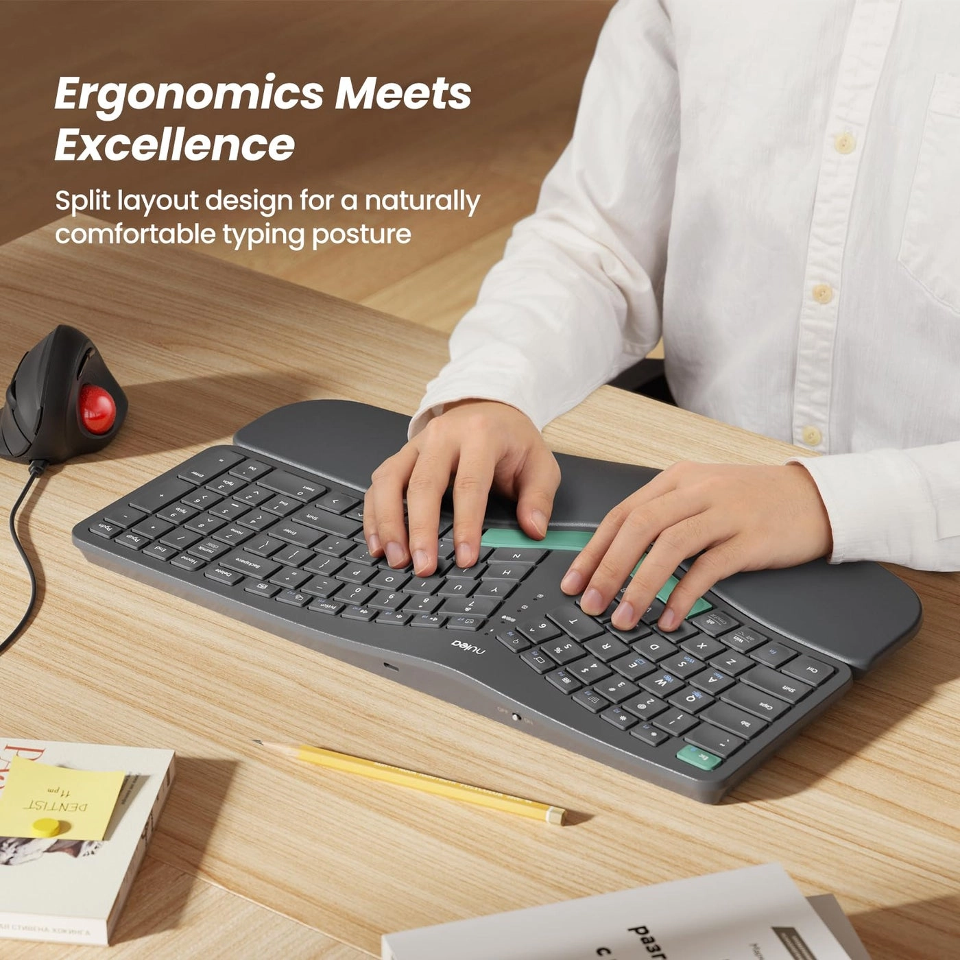 Wireless Ergonomic Keyboard - Wireless