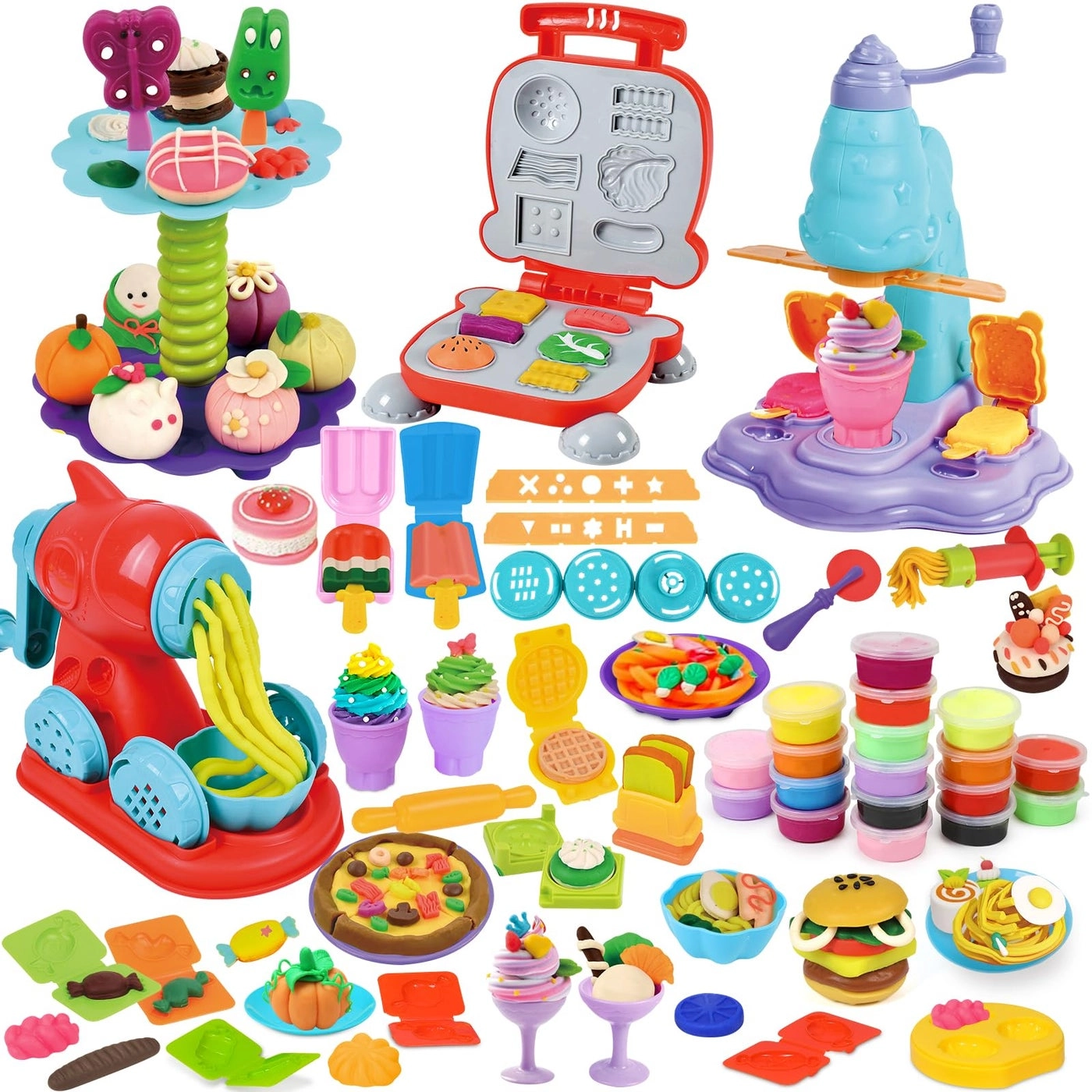 Vunrahsg 4 In 1 Color Dough Set - 2-4 59 pieces