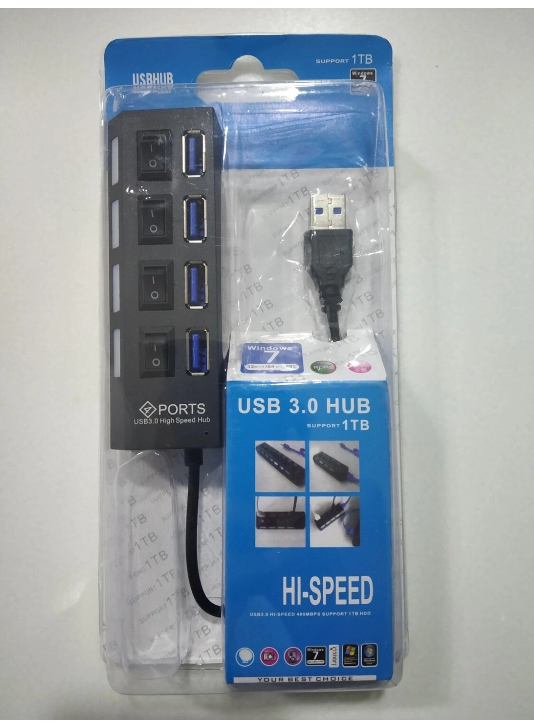 PORTS 4 Port Hub - USB 3.0 5Gbps