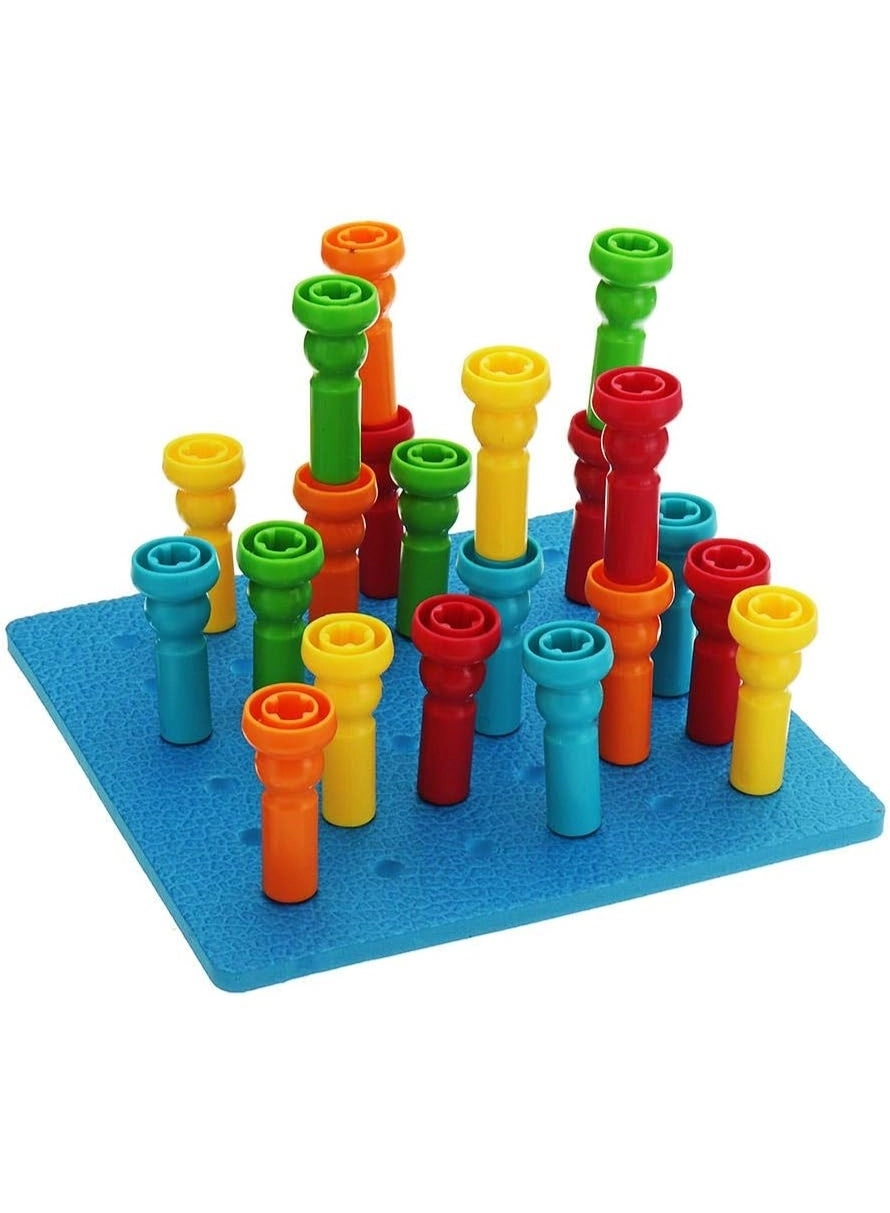 ST ZONE Bubble & Blocks Stacking Peg Board Set - 3 years+
