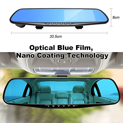 NANZU Driving Recorder, Car DVR Dash Camera 170° Wide Angle Lens Video Recorder Rearview Mirror Dash Cam Front Cam Driving Recorder