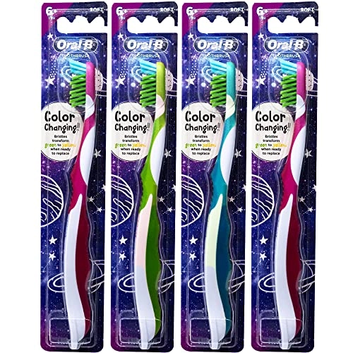 Pro-Health Junior CrossAction Galaxy Toothbrush - Ages 6+ Soft Pack of 4