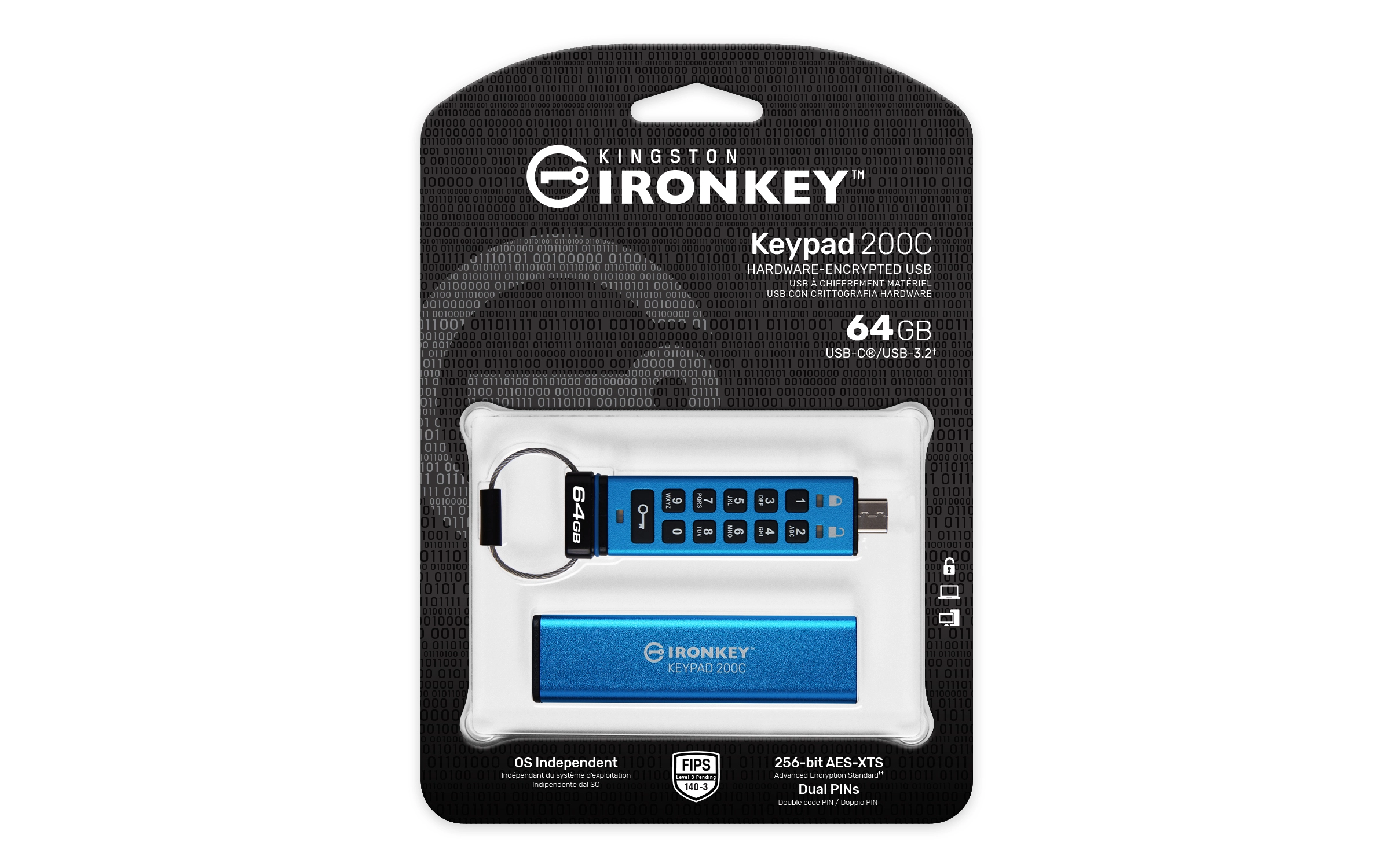 IronKey Keypad 200C - USB 3.2 Gen 1 64GB USB-C