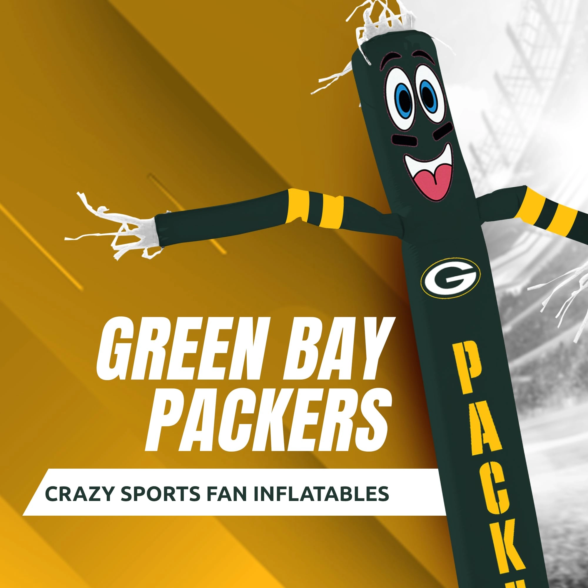 Wacky Waving Inflatable Tube Guy - 8ft Green Bay Packers