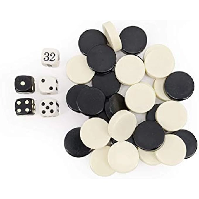 rayihni TRAVEL BACKGAMMON SET - GENUINE LEATHER (MOCHA) (REPLACEMENT PARTS)